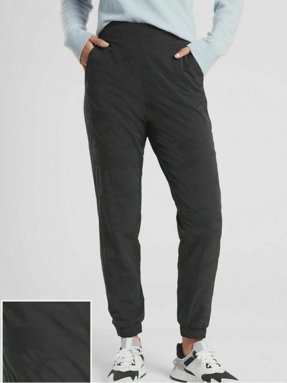 Women's Athleta Black Camo Lined Brooklyn Pants size 18
